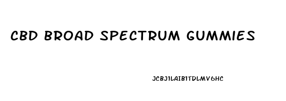 Cbd Broad Spectrum Gummies