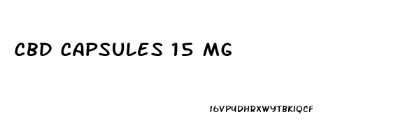 Cbd Capsules 15 Mg
