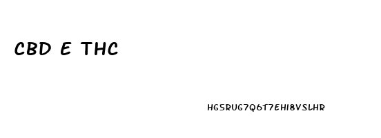 Cbd E Thc