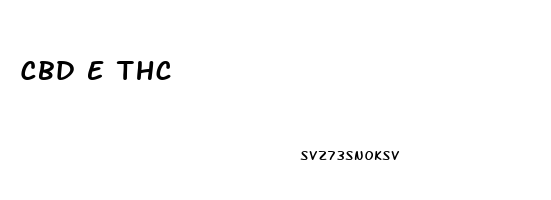 Cbd E Thc