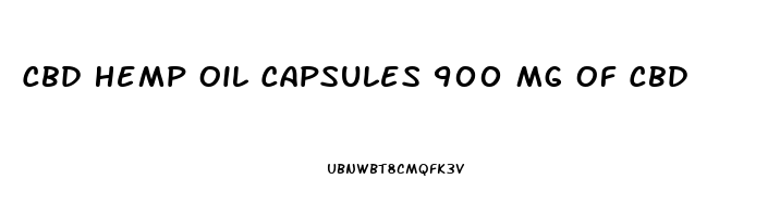 Cbd Hemp Oil Capsules 900 Mg Of Cbd