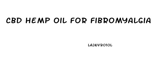 Cbd Hemp Oil For Fibromyalgia