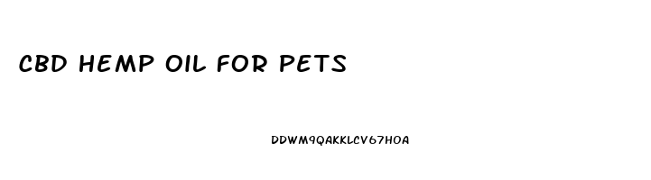 Cbd Hemp Oil For Pets