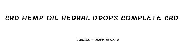 Cbd Hemp Oil Herbal Drops Complete Cbd