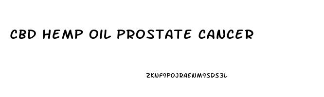 Cbd Hemp Oil Prostate Cancer