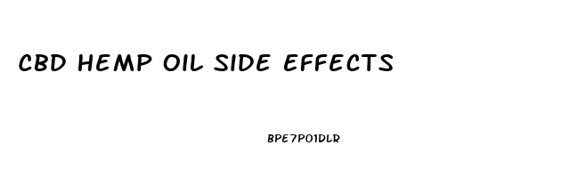 Cbd Hemp Oil Side Effects