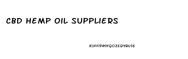 Cbd Hemp Oil Suppliers