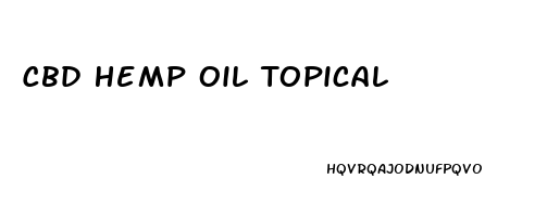 Cbd Hemp Oil Topical