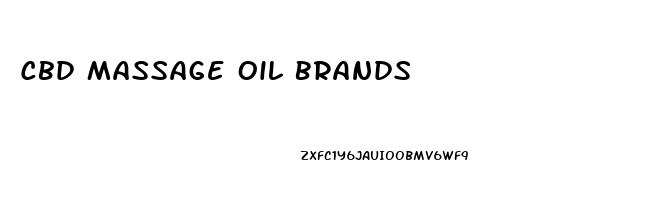 Cbd Massage Oil Brands