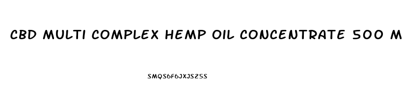 Cbd Multi Complex Hemp Oil Concentrate 500 Mg