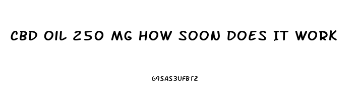 Cbd Oil 250 Mg How Soon Does It Work