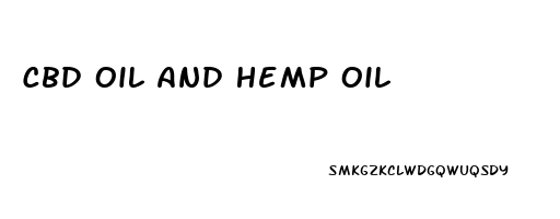 Cbd Oil And Hemp Oil