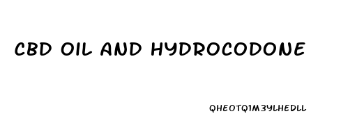 Cbd Oil And Hydrocodone