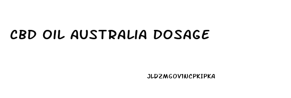 Cbd Oil Australia Dosage