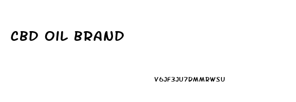 Cbd Oil Brand
