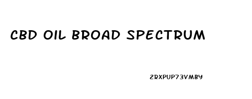 Cbd Oil Broad Spectrum