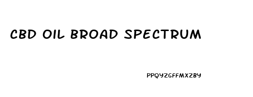 Cbd Oil Broad Spectrum