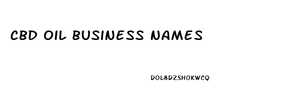 Cbd Oil Business Names