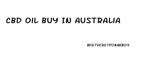 Cbd Oil Buy In Australia