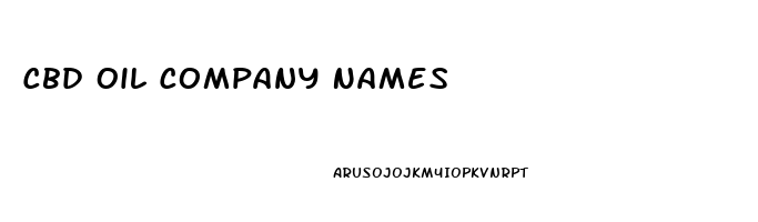 Cbd Oil Company Names