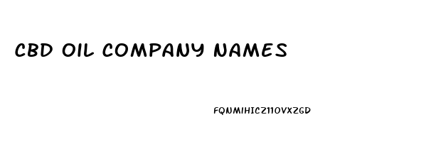 Cbd Oil Company Names