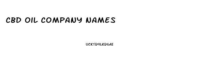 Cbd Oil Company Names