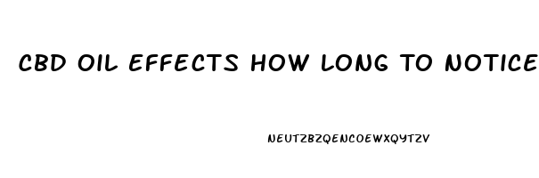 Cbd Oil Effects How Long To Notice