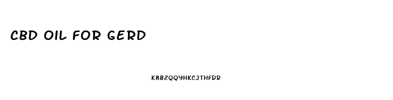 Cbd Oil For Gerd