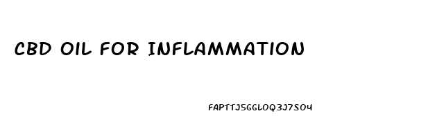 Cbd Oil For Inflammation