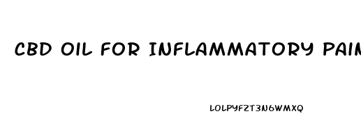 Cbd Oil For Inflammatory Pain Dosage