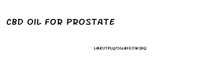 Cbd Oil For Prostate