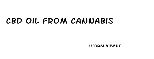 Cbd Oil From Cannabis