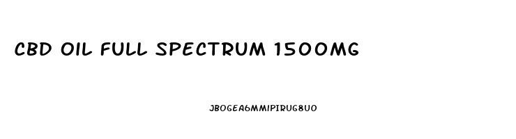 Cbd Oil Full Spectrum 1500mg