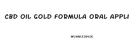 Cbd Oil Gold Formula Oral Applicator