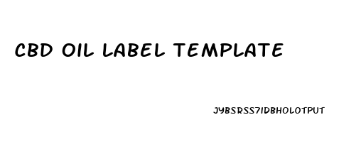 Cbd Oil Label Template