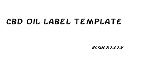 Cbd Oil Label Template