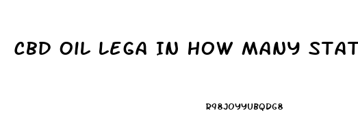 Cbd Oil Lega In How Many States