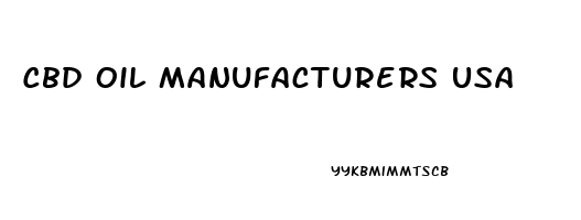 Cbd Oil Manufacturers Usa