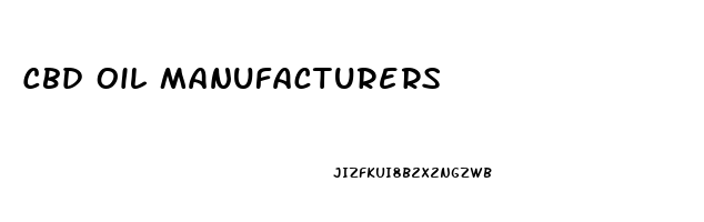 Cbd Oil Manufacturers