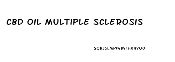 Cbd Oil Multiple Sclerosis