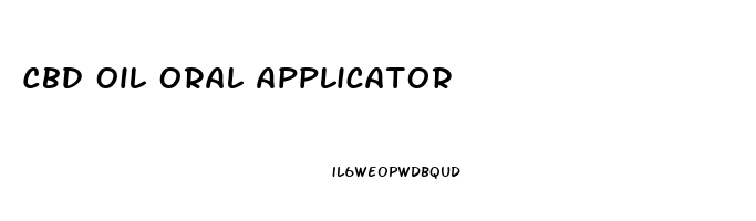 Cbd Oil Oral Applicator