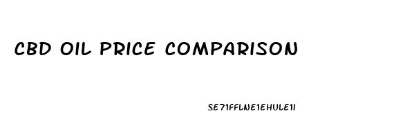 Cbd Oil Price Comparison