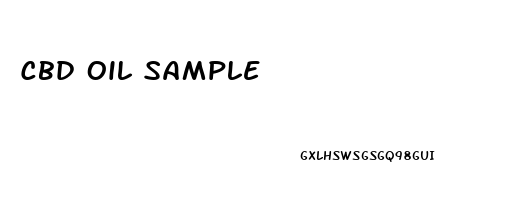 Cbd Oil Sample