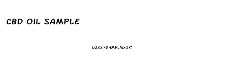Cbd Oil Sample