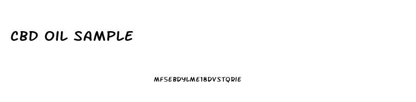 Cbd Oil Sample