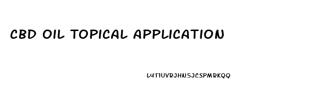 Cbd Oil Topical Application