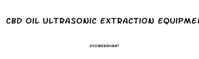 Cbd Oil Ultrasonic Extraction Equipment