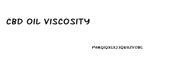 Cbd Oil Viscosity