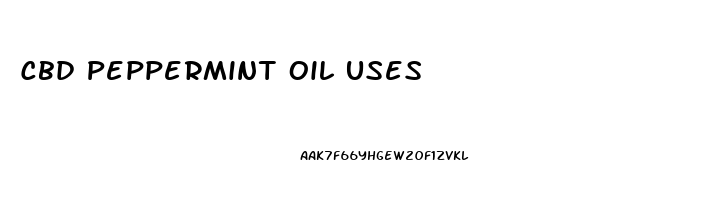 Cbd Peppermint Oil Uses