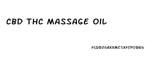 Cbd Thc Massage Oil